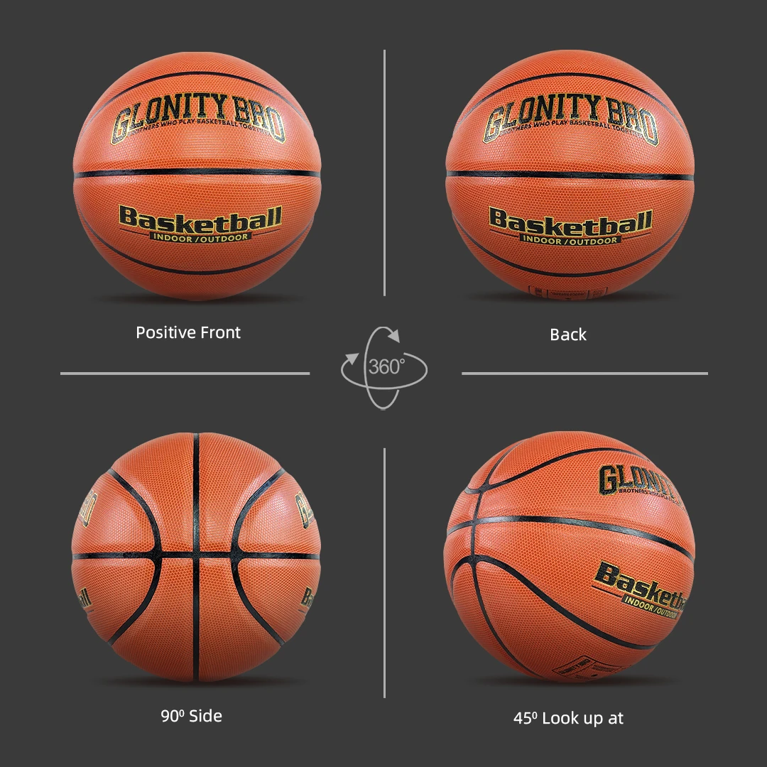 Bola de basquete personalizada tamanho 7 couro pu resistente ao desgaste bola padrão bola de treinamento masculina e feminina bola de basquete da equipe marrom