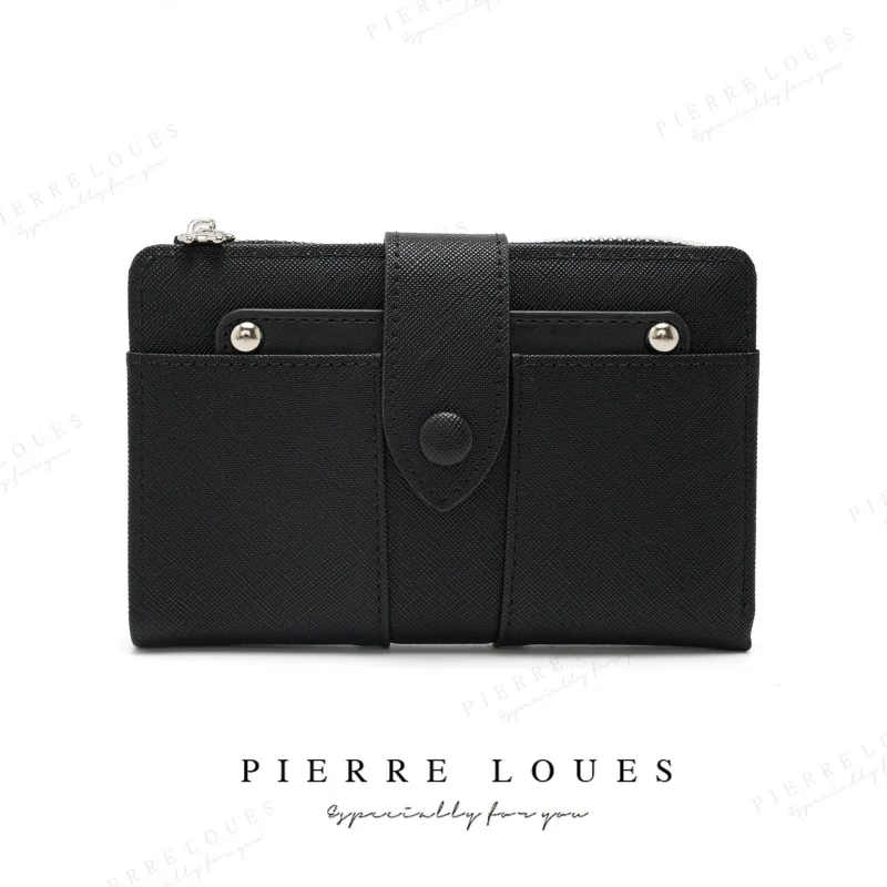 محفظة نسائية أوروبية أمريكية كلاسيكية بتصميم Ins بسيط ومتعدد الوظائف ومحفظة للعملات المعدنية بسعة كبيرة ومحفظة بفتحة متعددة للبطاقات #5