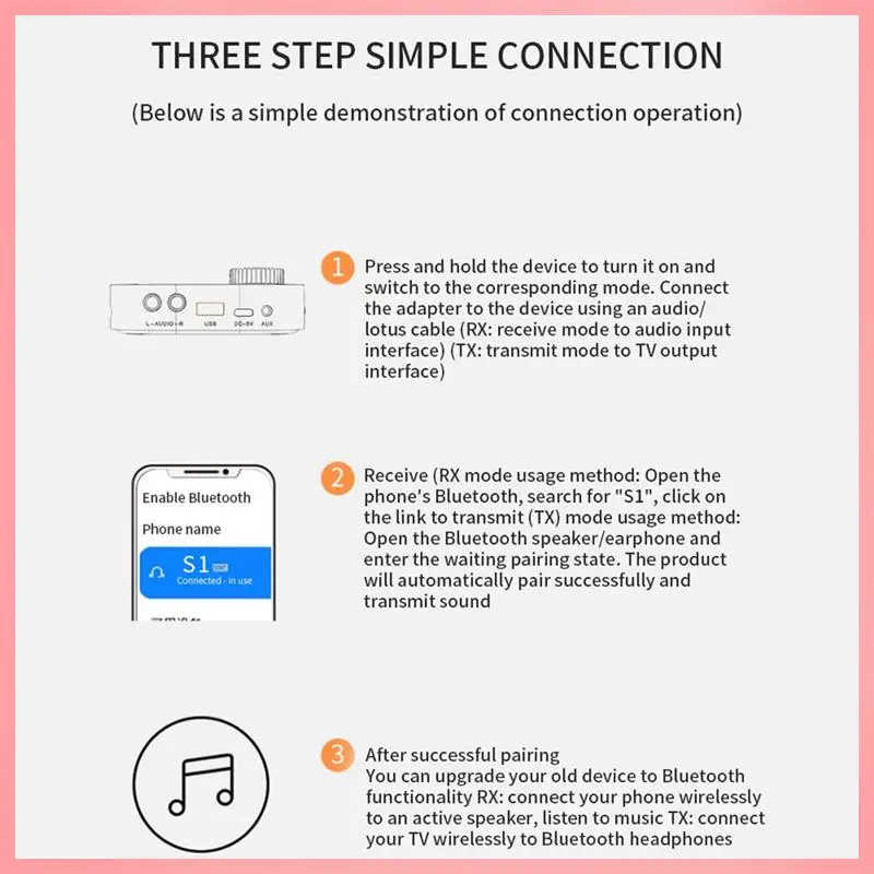 N91R-1 SET Módulo de modificación del amplificador del receptor Bluetooth Adaptador Bluetooth 5.0 Módulo Bluetooth