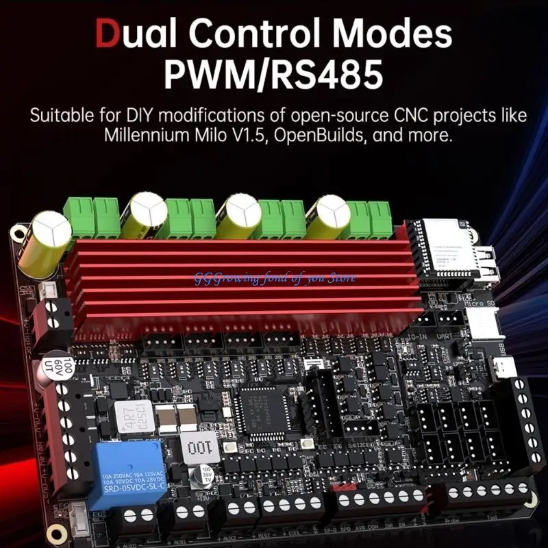 

H9EB Efficient Engraver Cutter Mainboard Control Board with 4 TMC2160 Driving for Smooth NEMA23 Motor Control