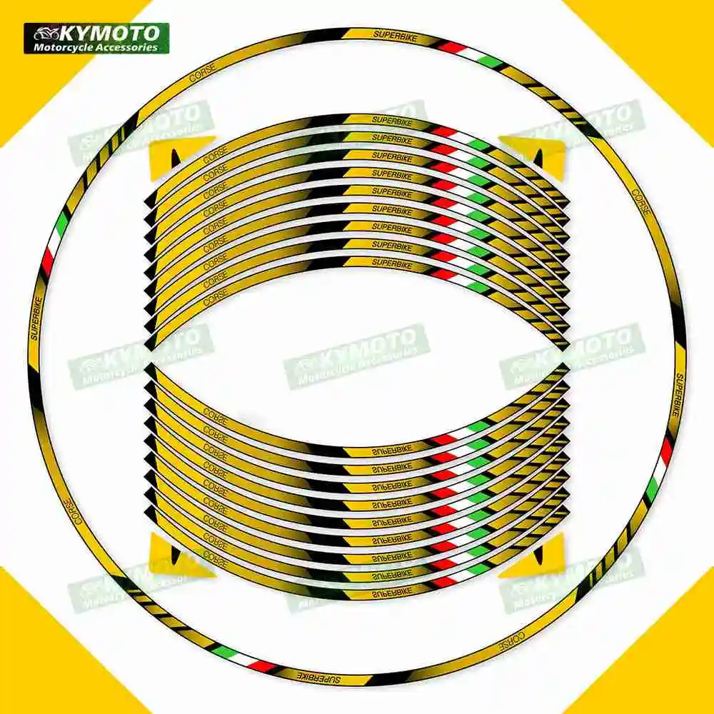 

Для мотоцикла V2 V4 848 1098 1198 899 1199 1299 17-дюймовые наклейки на передние и задние колеса, наклейка на ступицу, светоотражающий обод, украшение