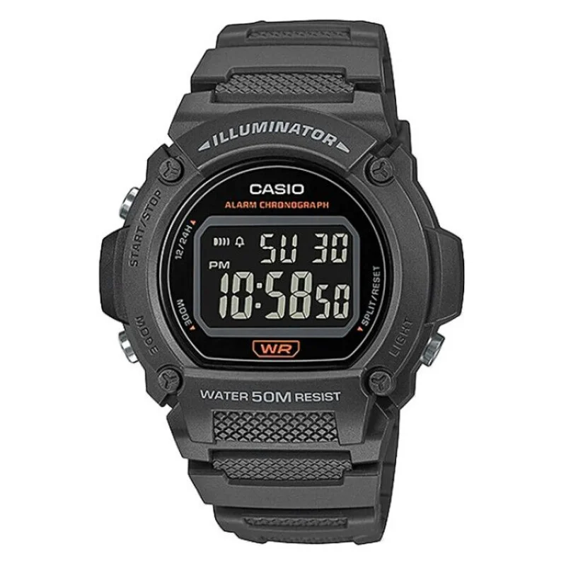 Casio W219H Series | Men’s Digital Watch | 50M WR | LED Illuminator | 100 SEC Chronograph | 1/100 SEC Stopwatch | 7 Year Battery