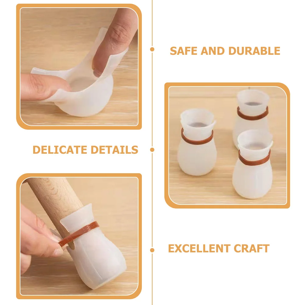 

20Pcs Chair Foot Cover Mats Protective Leg Caps Furniture Sliders for Hardwood Tile Carpet Floors Leg Covers for Chairs