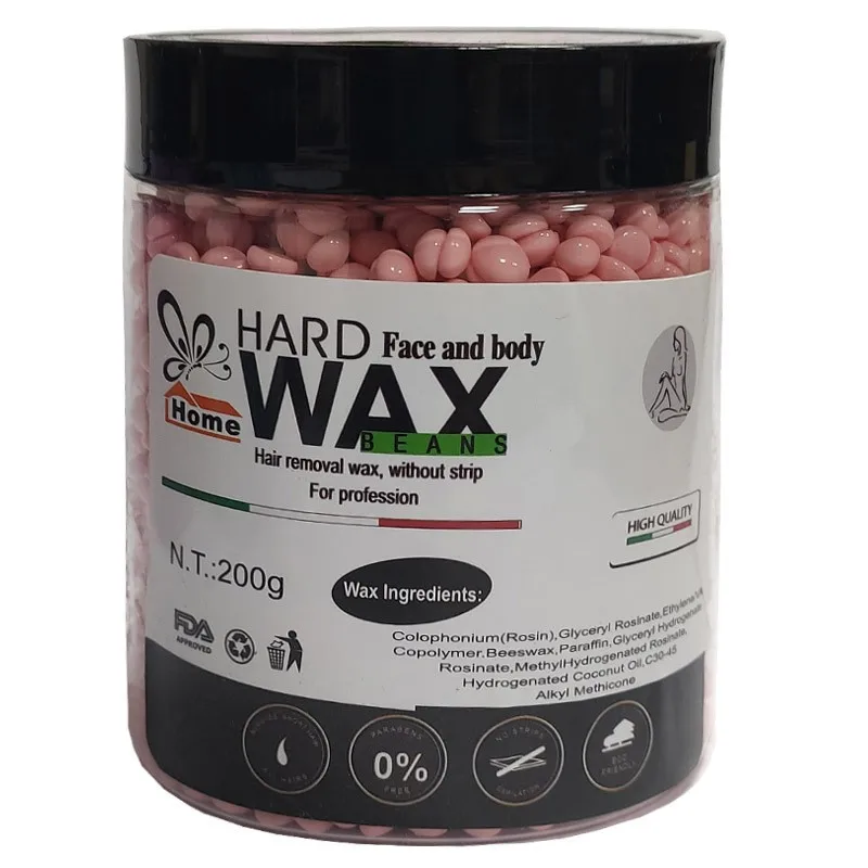 200G Ontharingsmiddel Wax Bonen Voor Het Verwarmen Van Hard Wax Machine Hete Film Pijnloos Waxen Kralen Bikini Face Benen Lichaamshaar Verwijdering