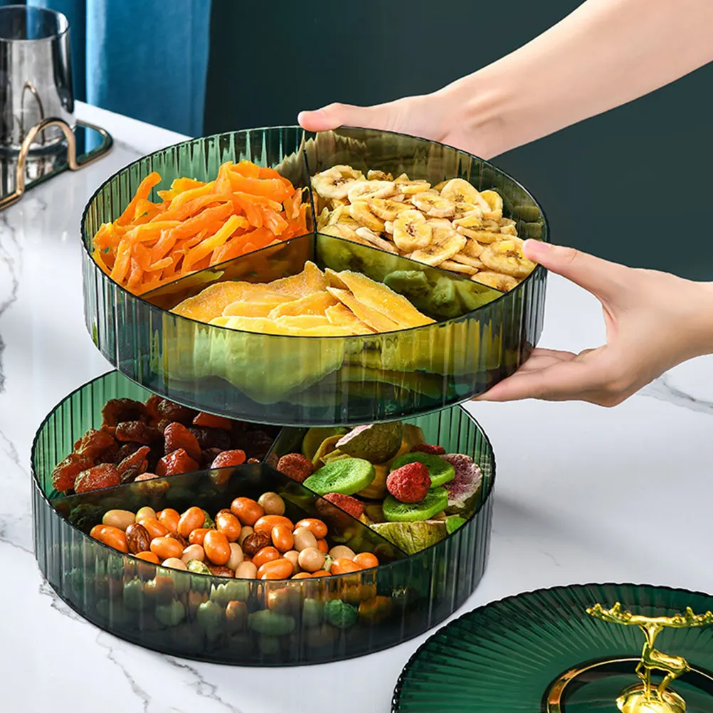 

Creative Household Snack Storage Box Compartments Food Container For Dried Fruit Candies Nuts Multiple Grid Tray