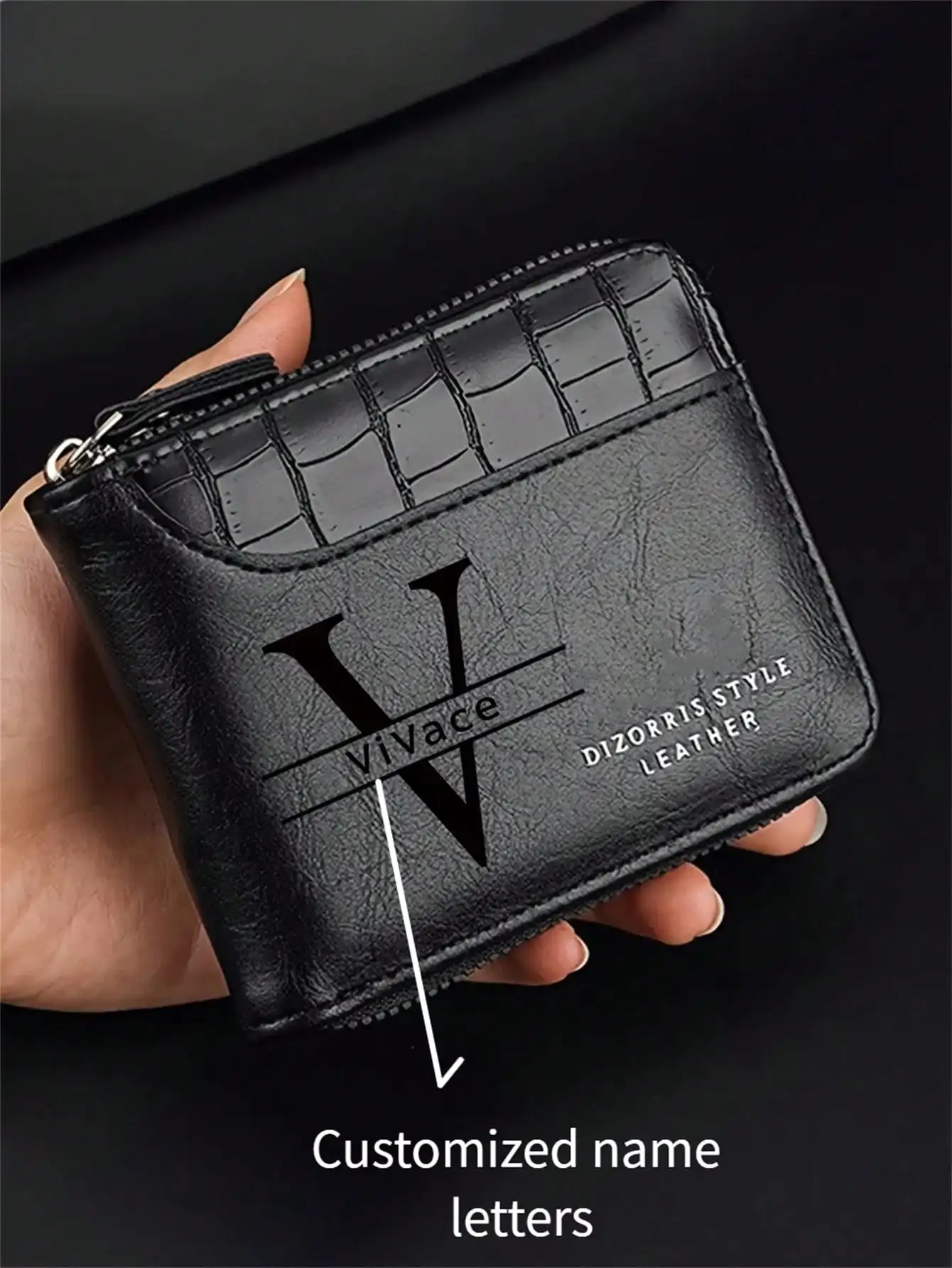 

[Customized]Personalized New Men's Short Fashion Zipper Bag Change Bag Large Capacity Chain Bag Card Bag Men's Wallet,Bags For Ladies Fashionable