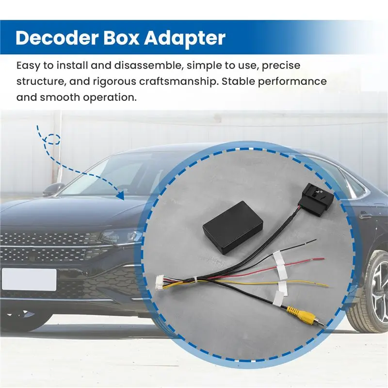 A82M-RGB To (RCA) AV CVBS Signal Converter Decoder Box Adapter For Factory Rear View Camera Tiguan Golf 6 Passat CC