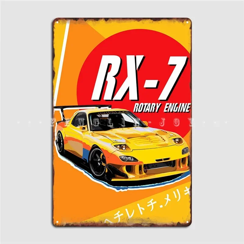 Rx7 Rotary Engine Metal Sign Wall Pub Club Bar Create Plaques Tin Sign Poster