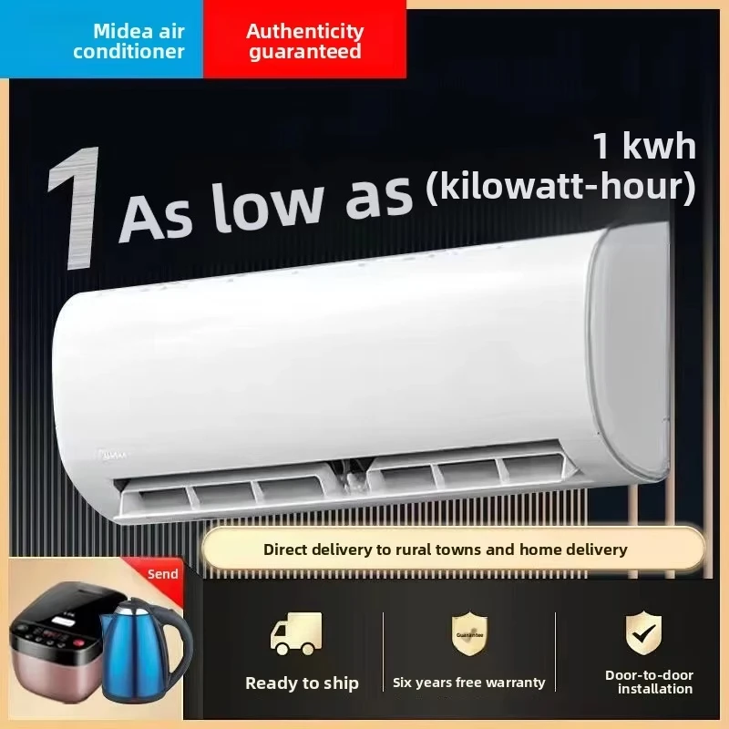 Midea Air Conditioner Wall-mounted 2P3p Variable Frequency Cooling Heating with WIFI Control 6-Year Warranty Energy Efficient