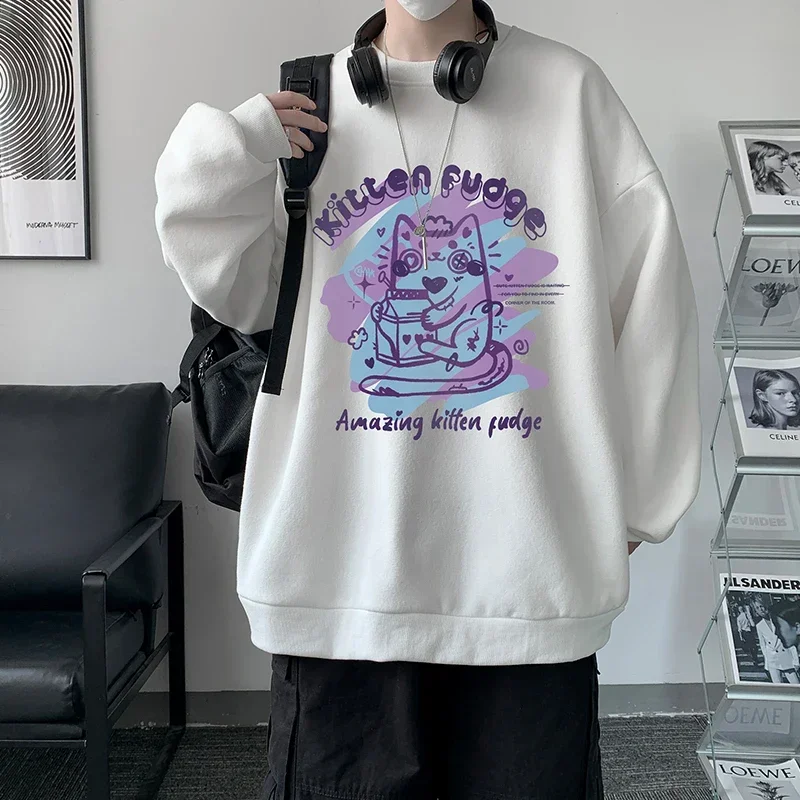 

Funny Men's Oversized Hoodie Autumn Anime Print Off White Hoodies Oversize for Men 5XL Unisex Casual Wear Hoody Male Sweatshirt