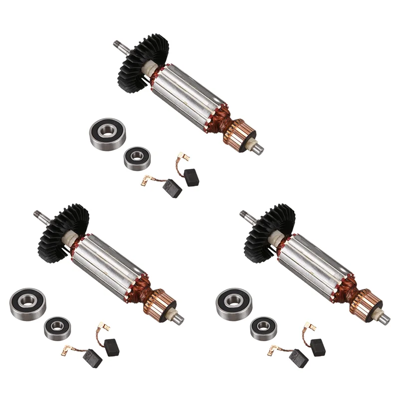 

【Flash Deal】3X AC 220-240V Armature Anchor Replace For GA5030 GA4530 GA4030 GA5034 PJ7000 GA4030R GA4034 Engine Rotor