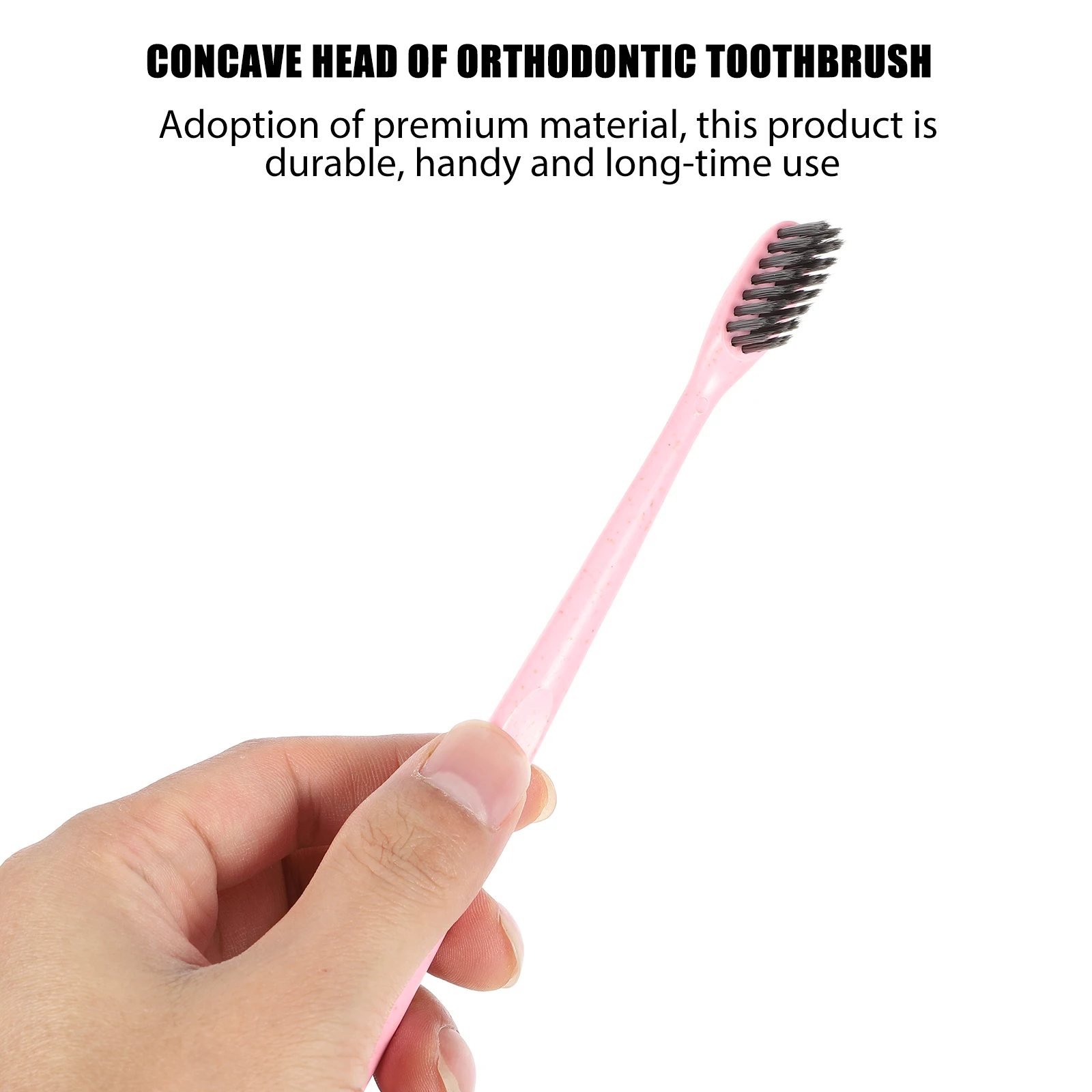 

10pcs Soft Bristle Toothbrushes Oral Care Bamboo Charcoal Teeth Cleaning Brushes Adults Long Handle Wheat Straw Durability