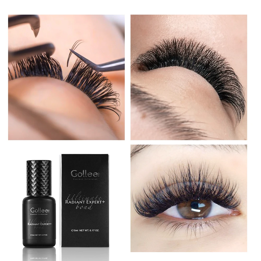 Gollee 0.5-1s Dry Eyelashes Extension Glue 15ml Eyelash Cleansing Primer Lasting Professional Lash Extension Primer Super Bonder