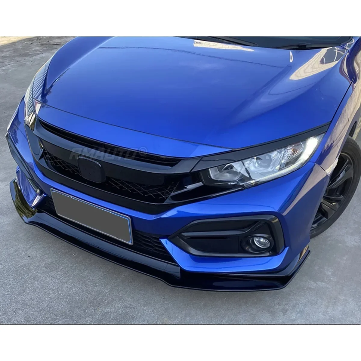 Für Honda Civic SI Schrägheck 2016-2021 Body Kit Honda Civic Frontschürze Lippe Carbon Look Stil Splitter Auto zubehör