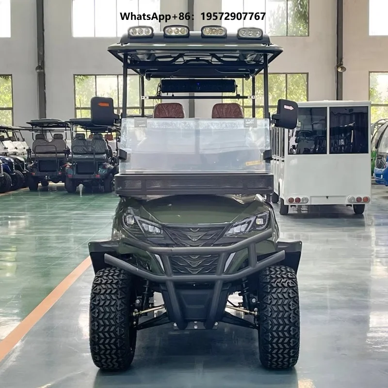 High Quality 6-Seater Electric Golf Cart with 72V Battery 5KW Motor Steel Metal