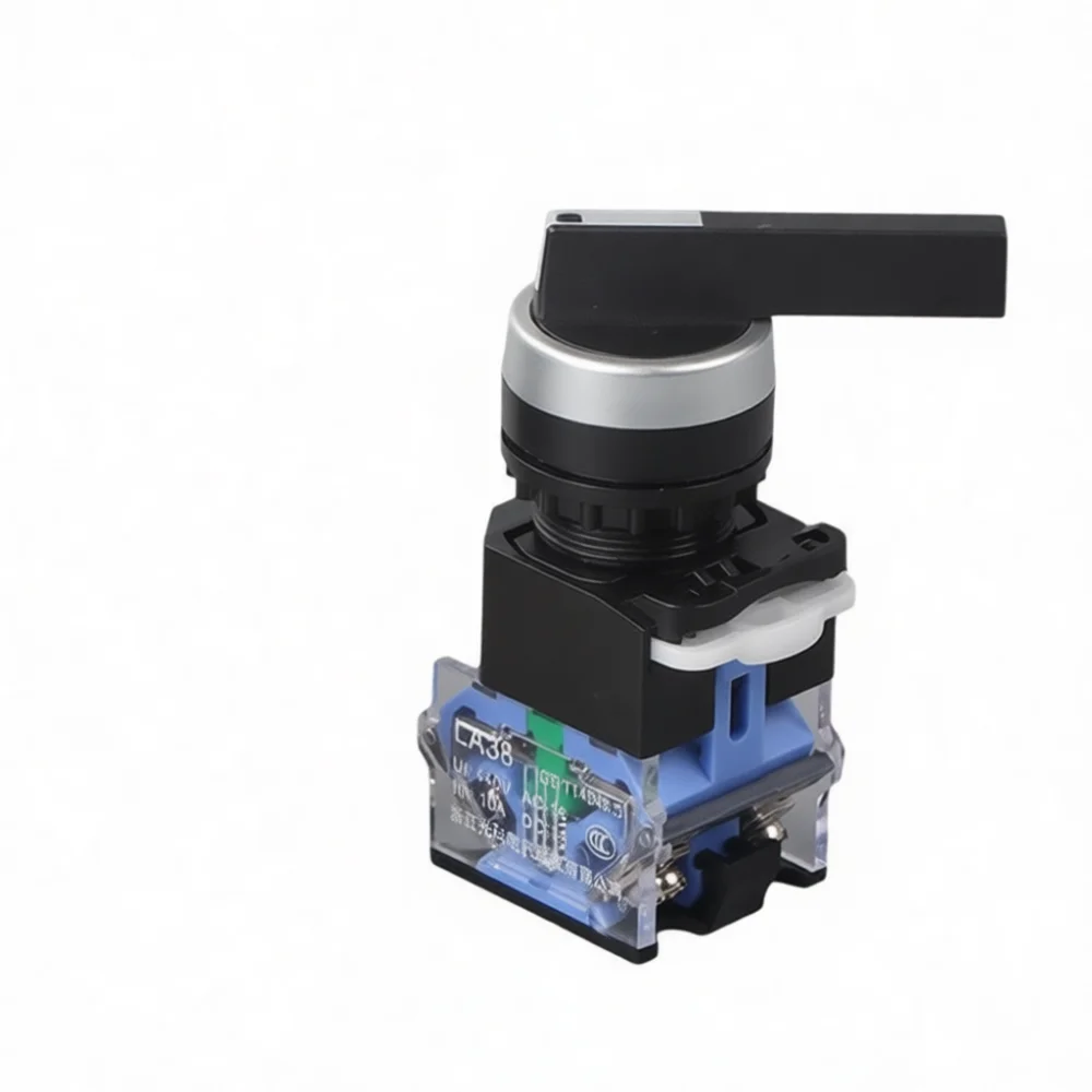 Electrical Control Panel Push Button Switch LA38 Series Flat Head Self Locking Reset Industrial Machinery Starter Switch