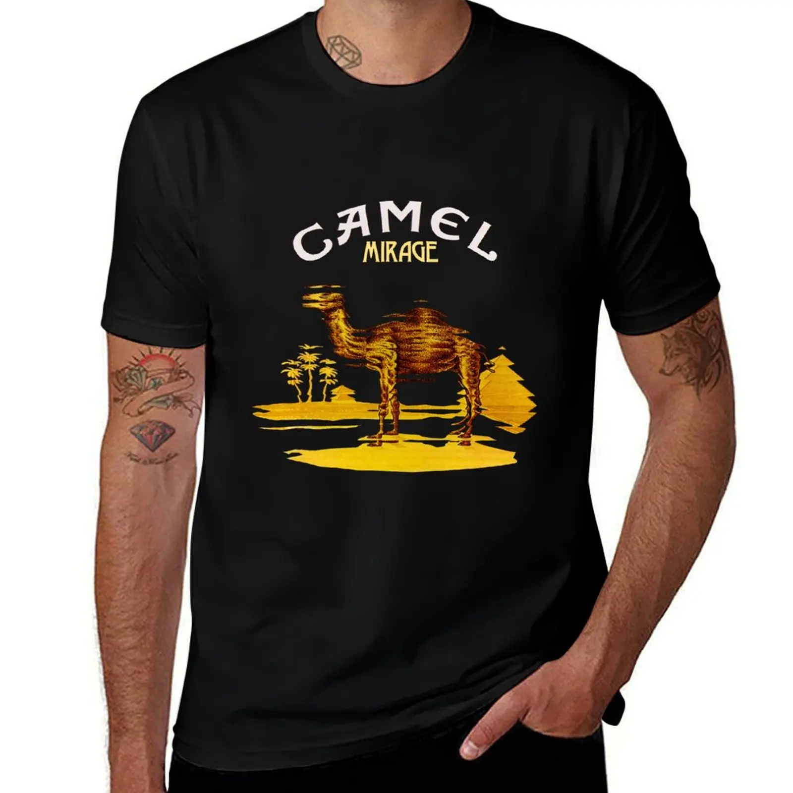 Camel T-Shirt Work Basic Short Sleeve Top T-Shirt