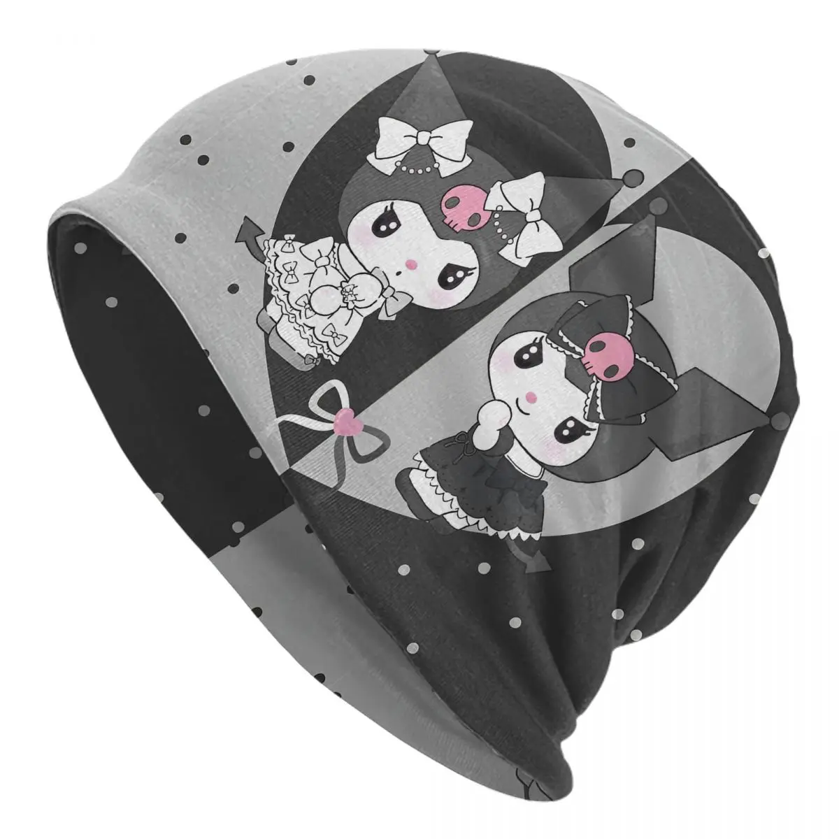 

Kuromi милые шапки с героями мультфильмов, модные уличные шапочки Skullies, шапки для мужчин и женщин, теплые шапки двойного назначения