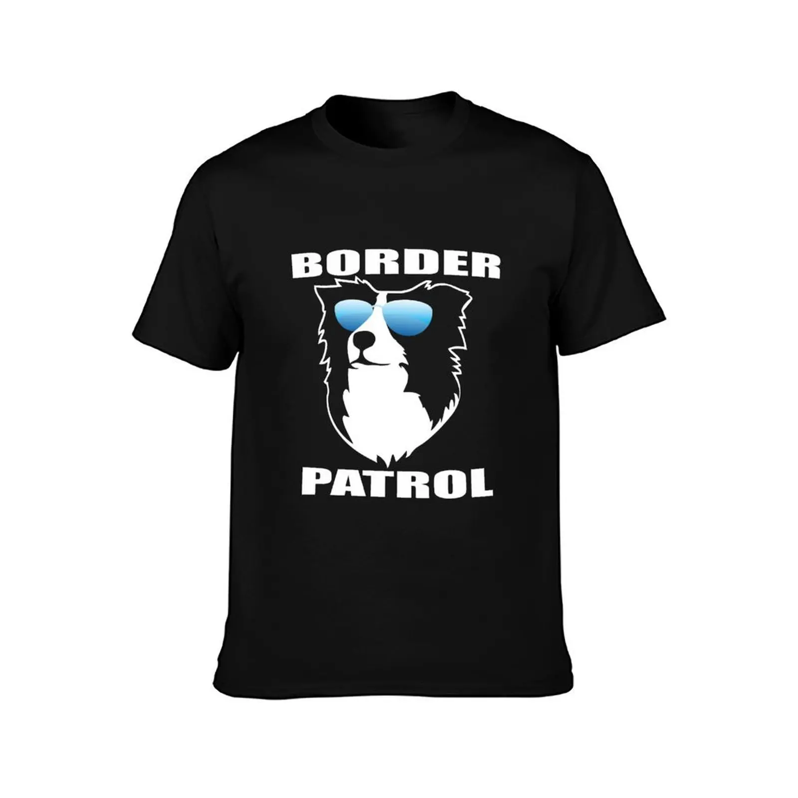 Border Patrol | Border Collie | NickerStickers? on Redbubble T-Shirt, Summer Casual Cotton Tee, Oversized Streetwear Tops