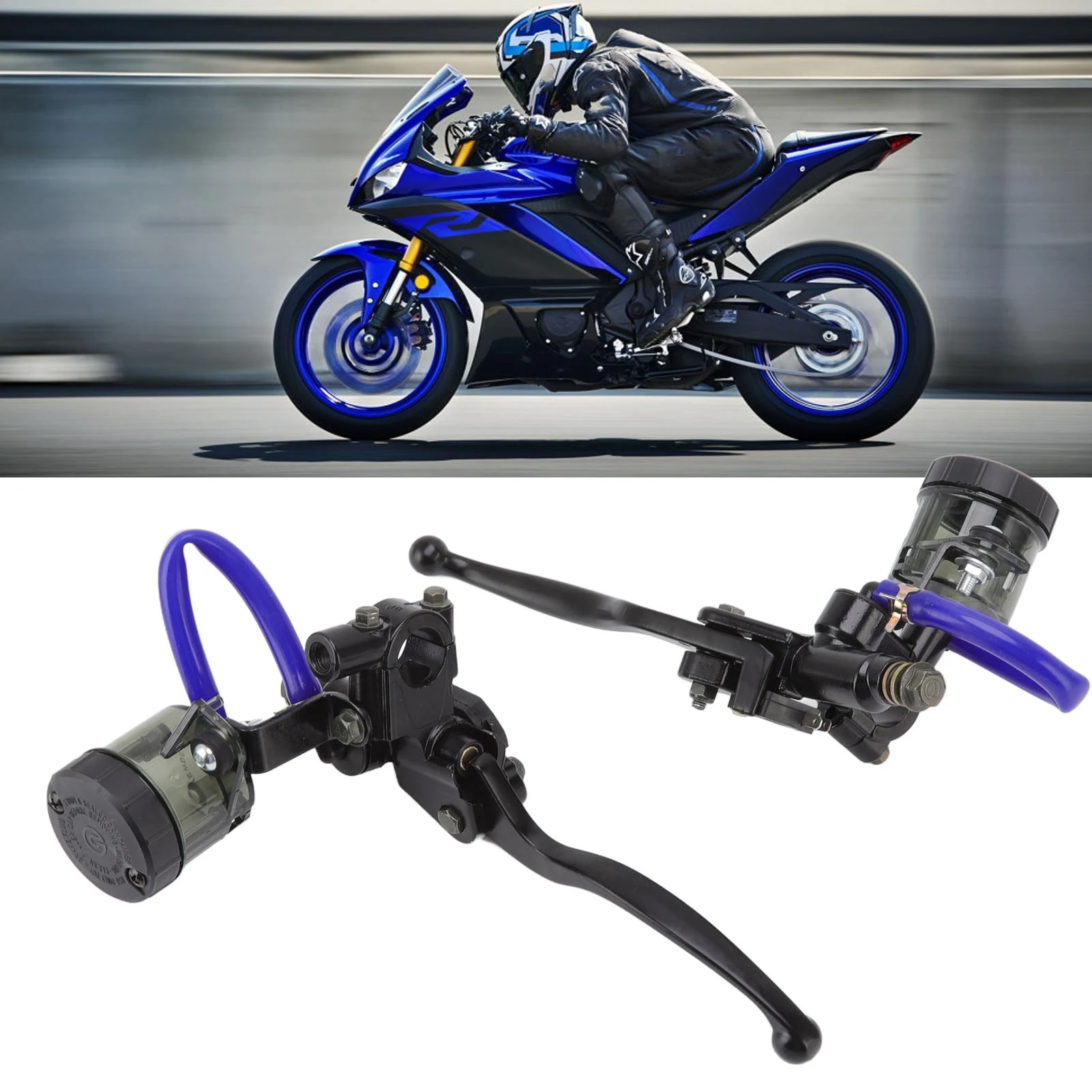 

1 Pair Brake Master Cylinder Lever Motorcycle Accessories with Reservoir Replacement for Brake Levers