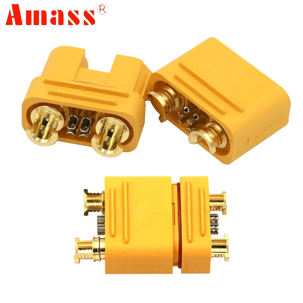 Amass AS150U 70A Copper Plated Male/Female Plug Connector Resistance Adapter Cable For RC Racing Drone FPV Model Spare Part