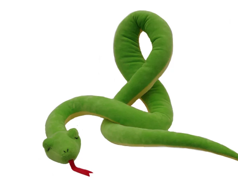 long plush snake toy high quality green snake doll gift toy about 140cm