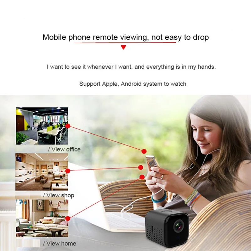 A11 Mini WiFi telecamera di monitoraggio Wireless 1080p HD monitoraggio remoto della rete telecamera IP per visione notturna domestica IPC1 2 milioni di pixel