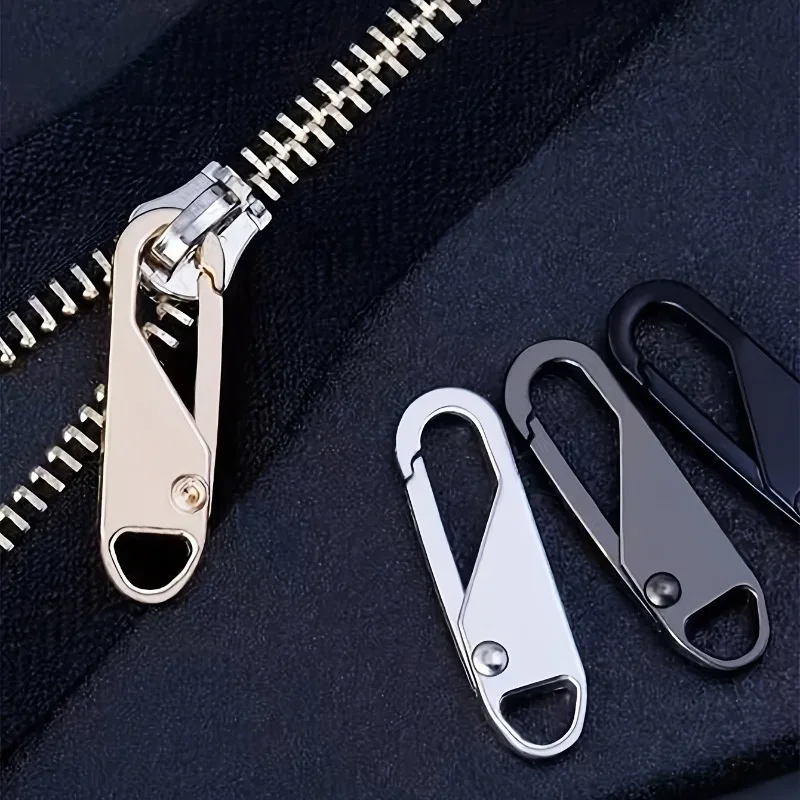 4counts Zipper Pull Replacements - Easy Install, Reusable, Detachable Heads for Travel Bags, Clothing, Backpacks, Boots, Wallets