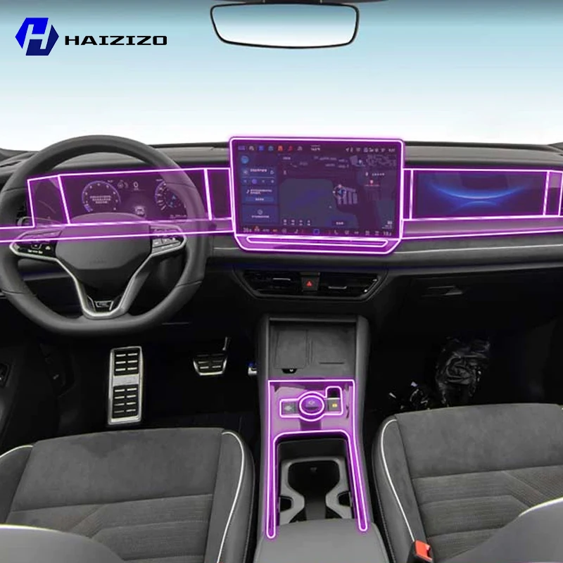 

Для Volkswagen TAYRON 2024-2025 автомобильный GPS-навигационный экран из ТПУ, прозрачный, против царапин, ЖК-экран управления цветком, аксессуары PPF