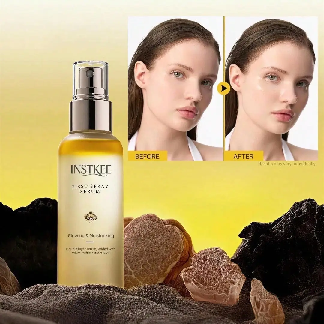 WhiteTruffle First Spray Serum, Dual-Phase Water-Oil Moisturizing Mist, Anti-Wrinkle Lifting, Enhance Skin Elasticity, Minimize Pores, Revive Radiance & Skin Vitality, Weightless Non-Sticky, Portable For Outdoor On-The-Go Use, 3.38 Fl.Oz
