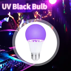 E27 UV LED Bulb Light 9W Purple Transparent Light Bulb For Party Ghost House Halloween Fluorescent Atmosphere Decoration Lights