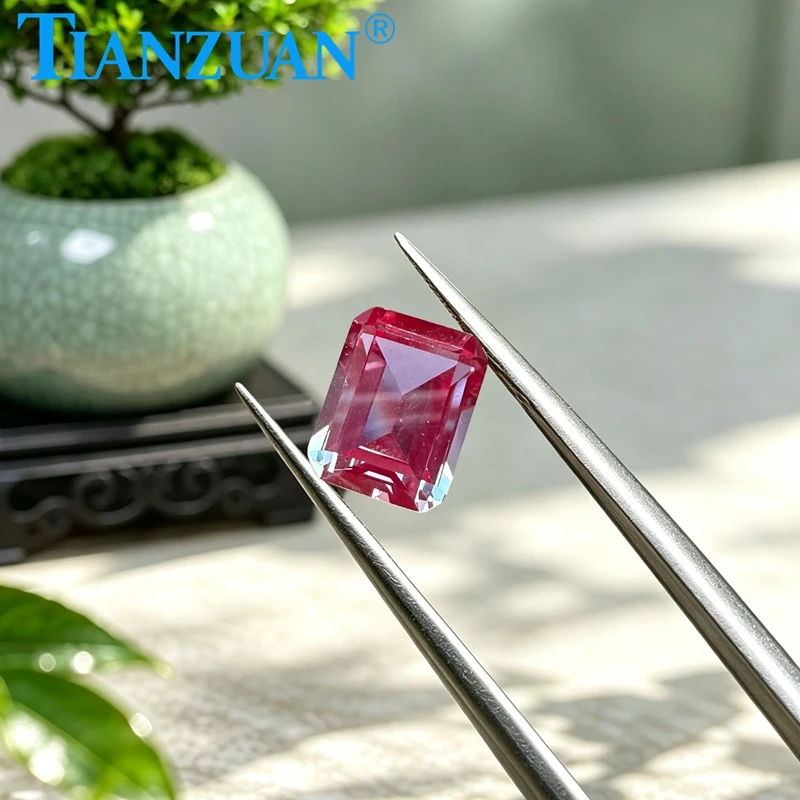 7x9mm Alexandrite Color Lab Grown Sapphire Rectangle Shape Emeral cut  Beads For Jewelery Making DIY Material  Loose stone