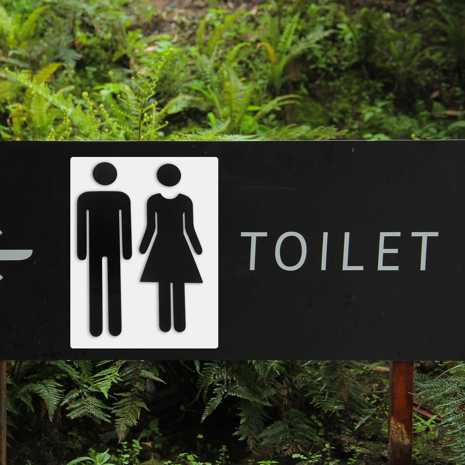 

2pcs Bathroom Sign Acrylic Washroom Identification Plate Restroom Door Decor For Hotel Office Restaurant Self-Adhesive