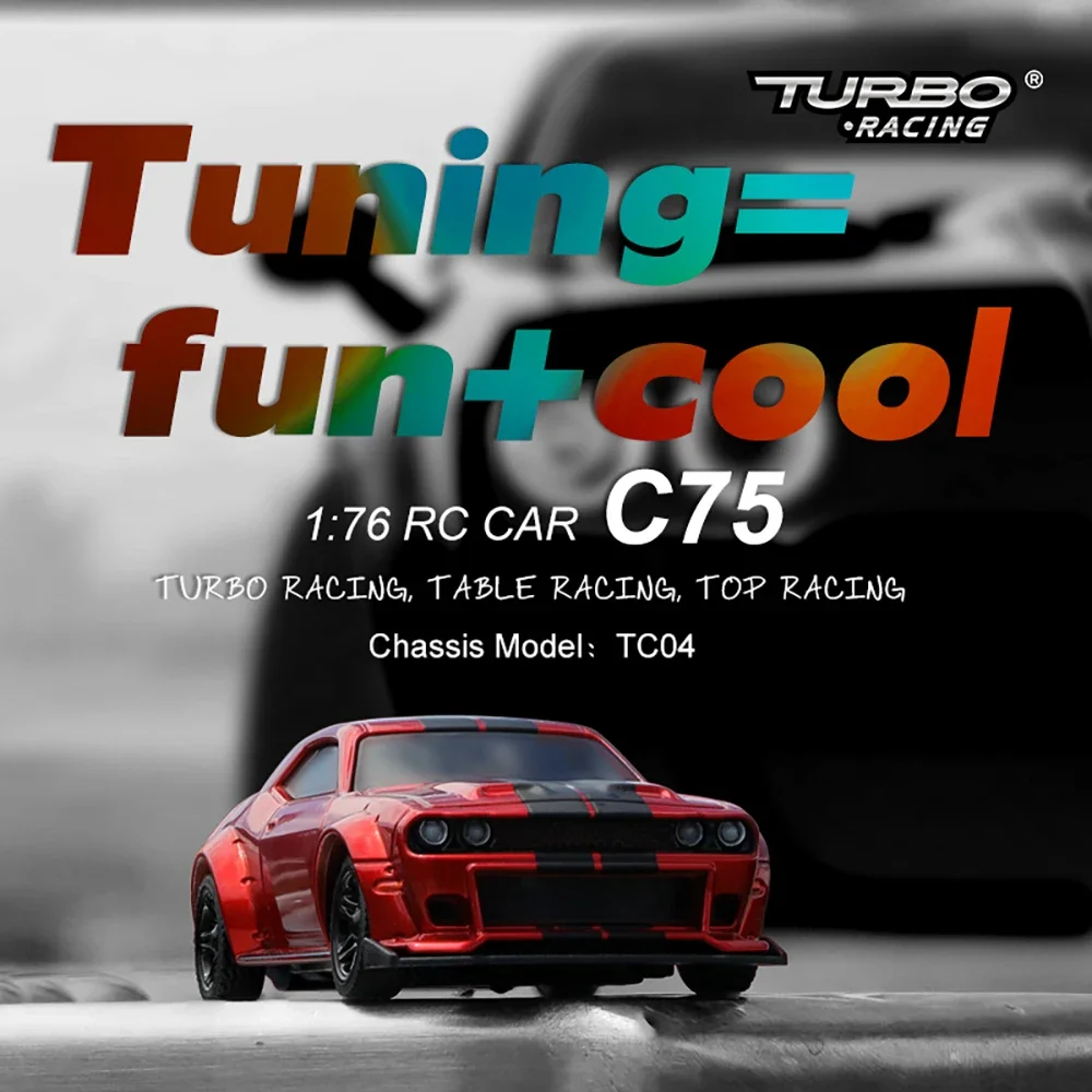 Turbo Racing C75 1/76 MINI RC Electric Remote Control Model On-Road Car Adult Children's Desk Toys