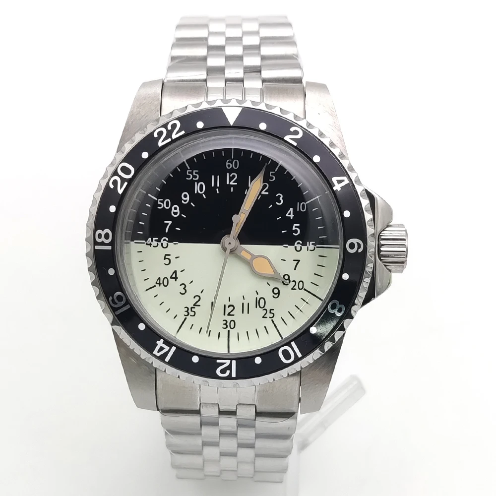 

Высококачественные мужские спортивные часы для дайвинга 39,5 мм NH35, автоматический механический механизм, светящееся водонепроницаемое акриловое зеркало с куполом