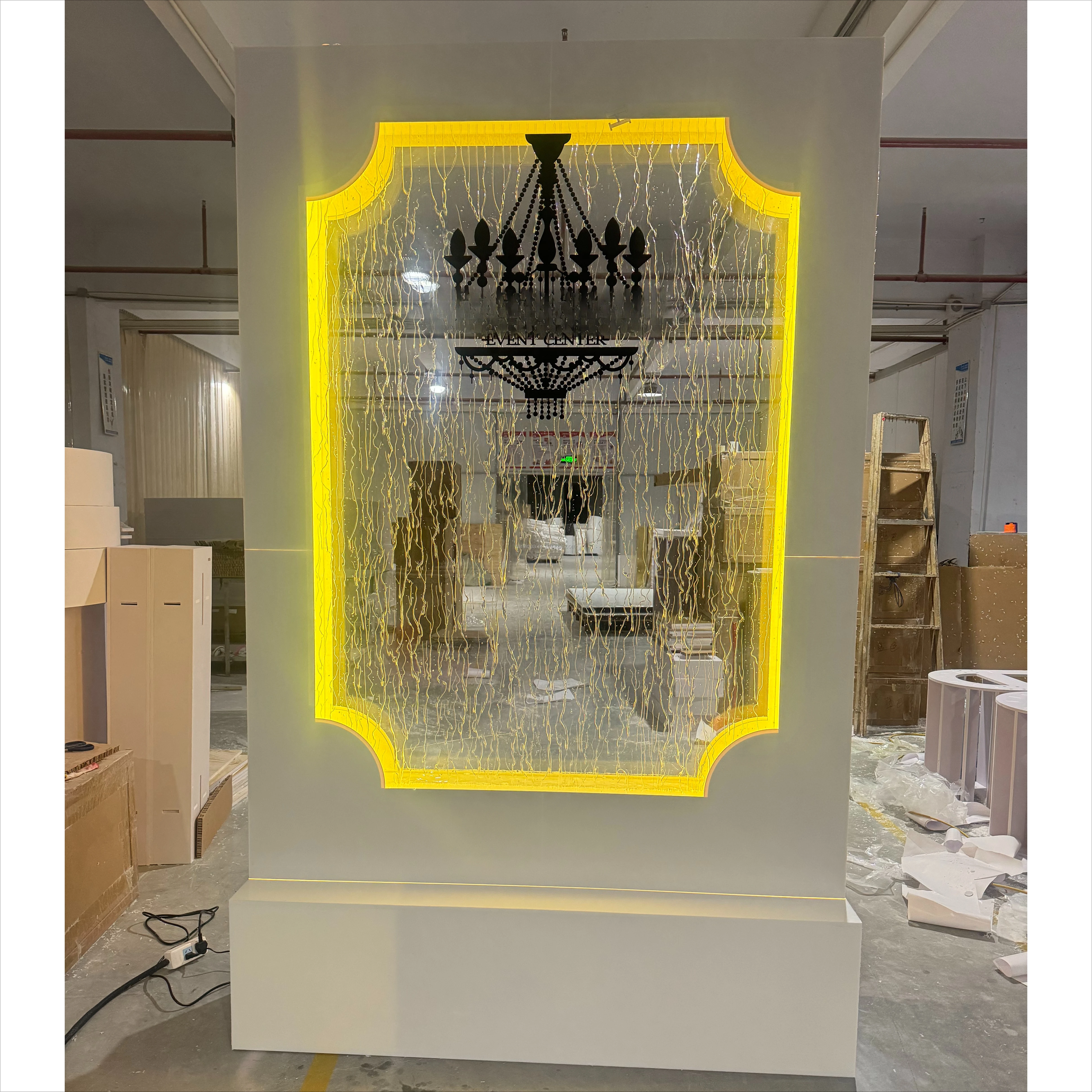 

Wedding Supplies Acrylic Welcome White Rgb Light Waterfall Reception Decorative Background Wall Led Water Stick