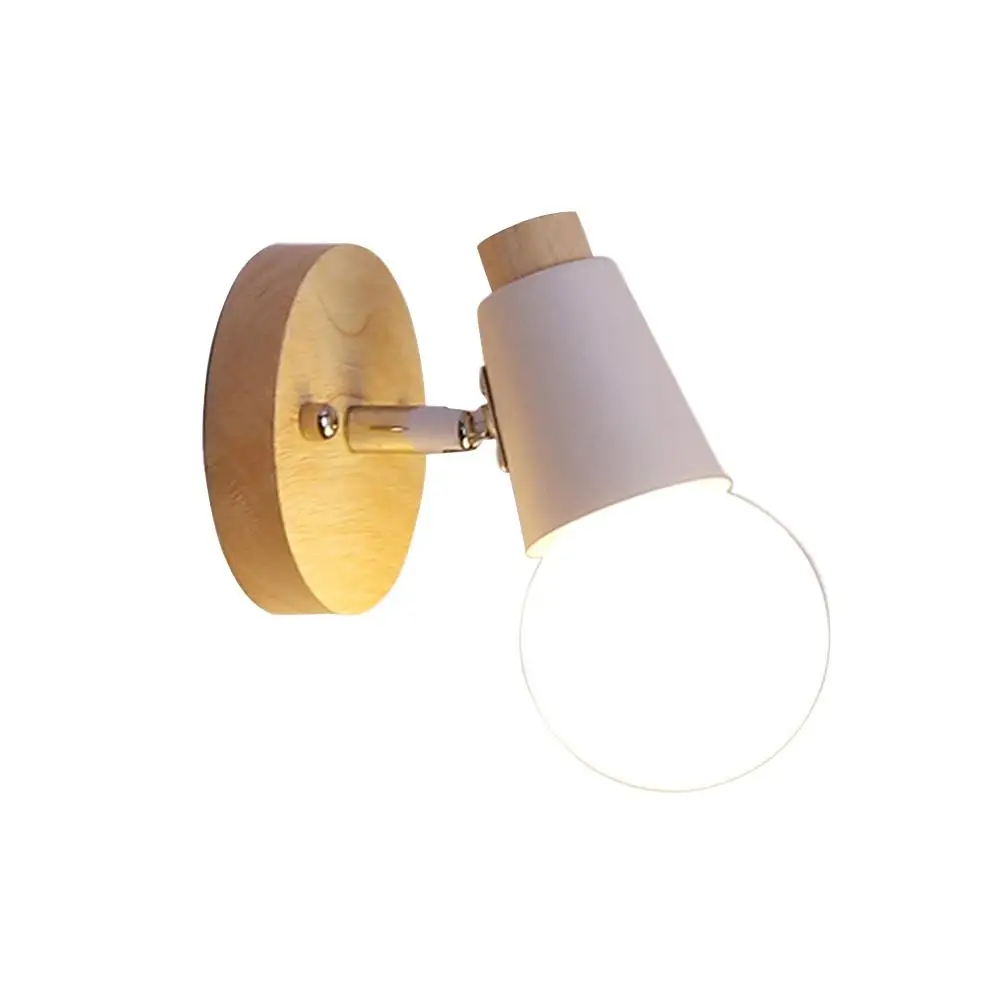 

Wall Lamp Modern Minimalist Indoor Decor Living Room White Sconce Wood Fixture Loft Lighting Bedroom Bathroom Farmhouse Bright