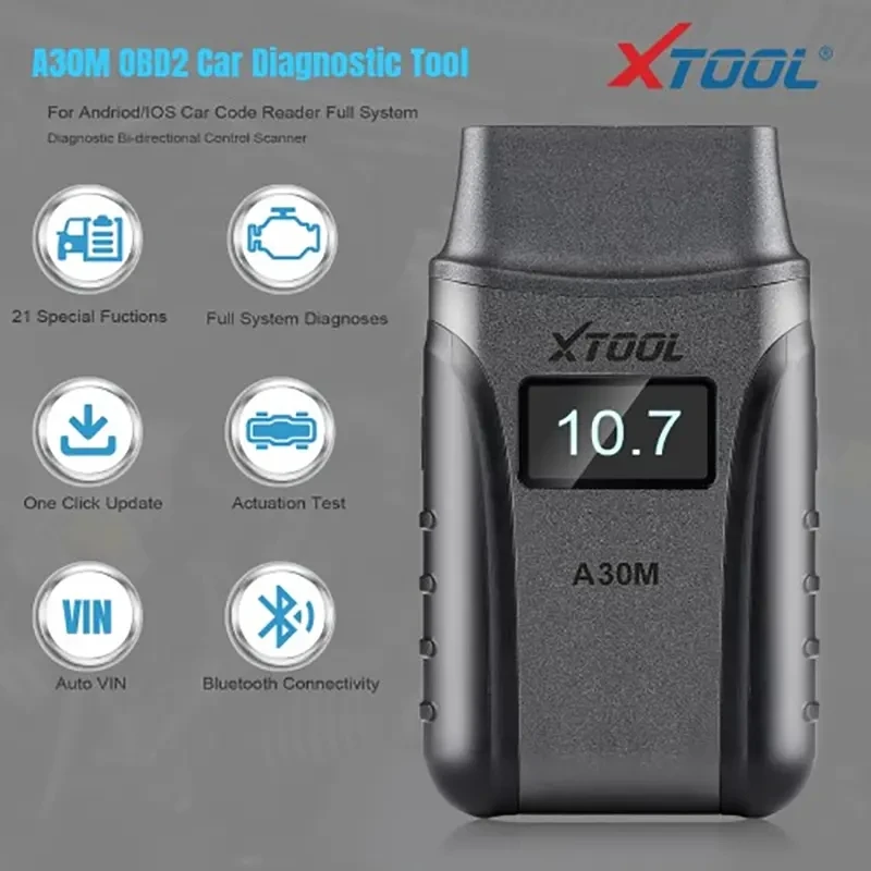 Full System Diagnostic Tool XTOOL A30M OBD2 Bi-directional Control Scanner For Andriod/IOS Car Code Reader