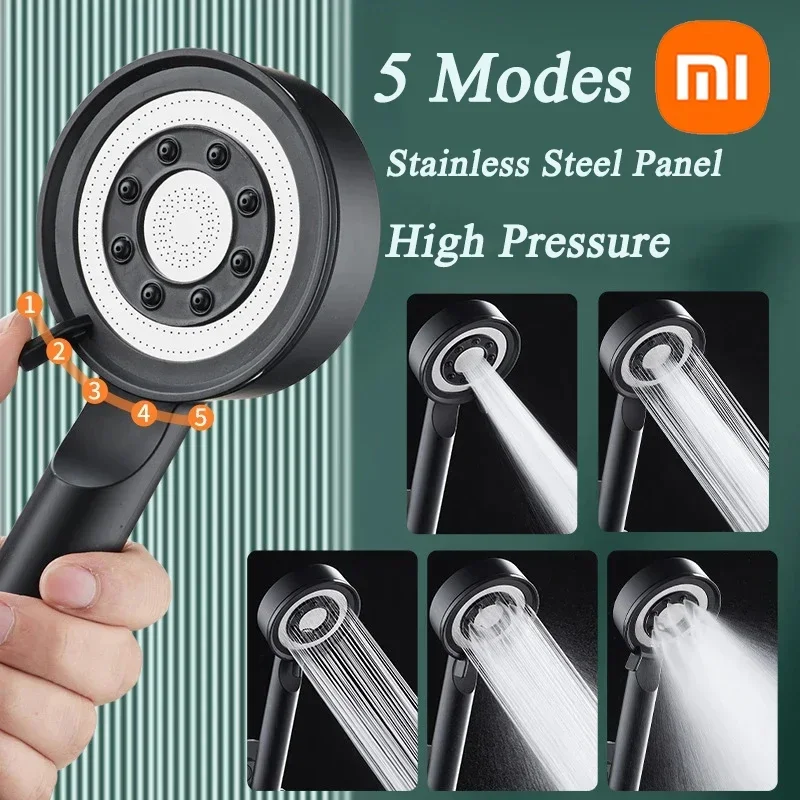 Xiaomi Shower Head 5 Modes High Pressure Water Saving Nozzle Powerful Pressurized Spa Handheld Showers Bathroom Accessories New