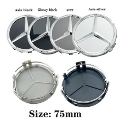 4pcs/Set 75mm For Mercedes Benz AMG W203 W206 W220 W205 W211 W212 Car Wheel Center Hub Caps Benz Emblem Tire Rim Covers