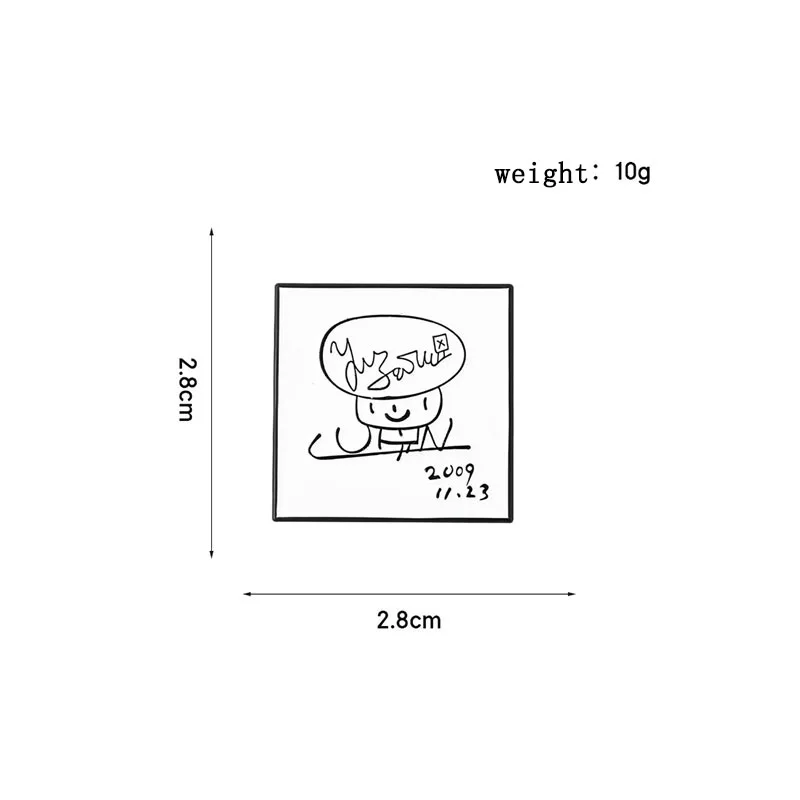 Hanyu yuzuru署名エナメルピン、カスタムフィギュアブローチ、ラペルバッジ、ファンや友人へのシンプルなジュエリーギフト