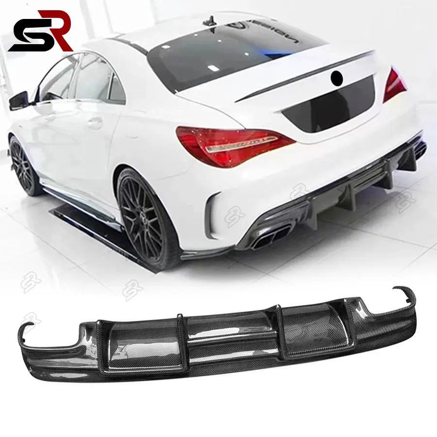 For Mercedes-Benz CLA-Class C117 W117 Sport CLA45 AMG Carbon Fiber High Quality Rear Spoiler Car Trunk Body Kit 2013-2019