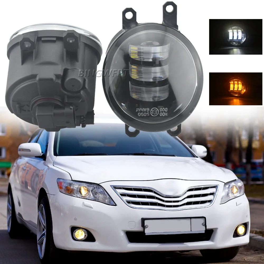 2PCS Fog Light DRL Fog Lamp For Toyota Camry 2010 V40 For Toyota Corolla Axio/Fielder 2006-2019 For Toyota Sienna 2011-2014