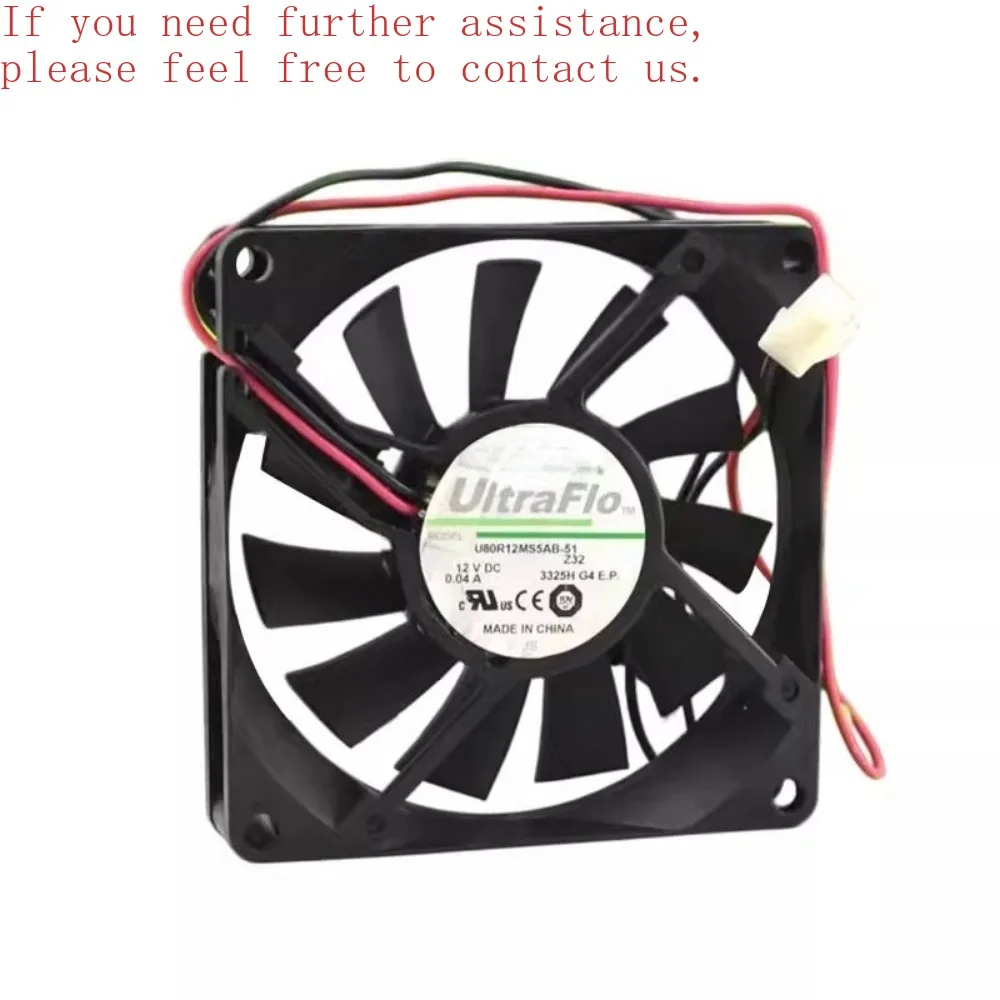 

Для Nidec 12 В 0,04 А 8015 U80R12MS5AB-51 автомобильный холодильник 8 см ультра бесшумный вентилятор