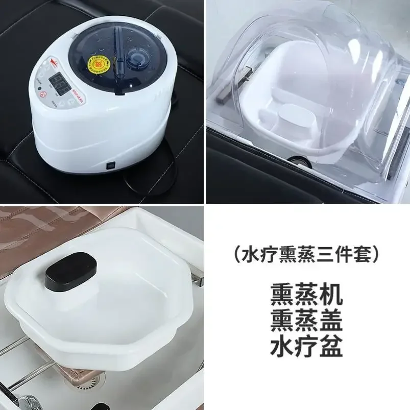 Intelligent massage head therapy fumigation hair washing machine, high-end hair salon dedicated shampoo bed, Hot sales Hot sales