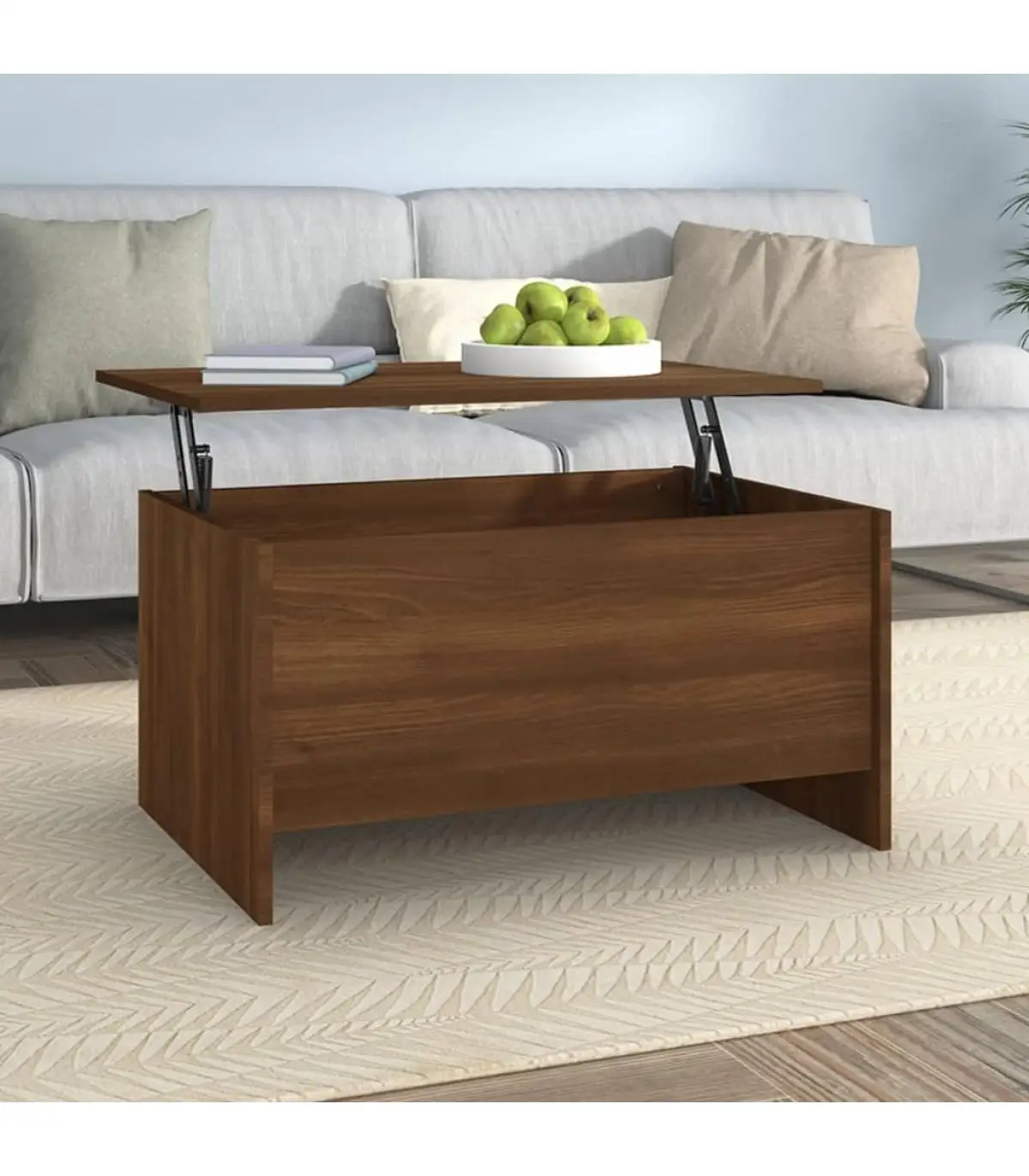 Coffee tables coffee table plywood brown oak 80x55,5x41,5cm