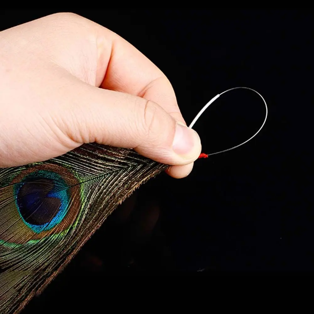 الكبار الطاووس ريشة كوريت الرعاية الصحية الأذن أدوات حفر الفضة إبرة الأذن نظافة عصا Earpick