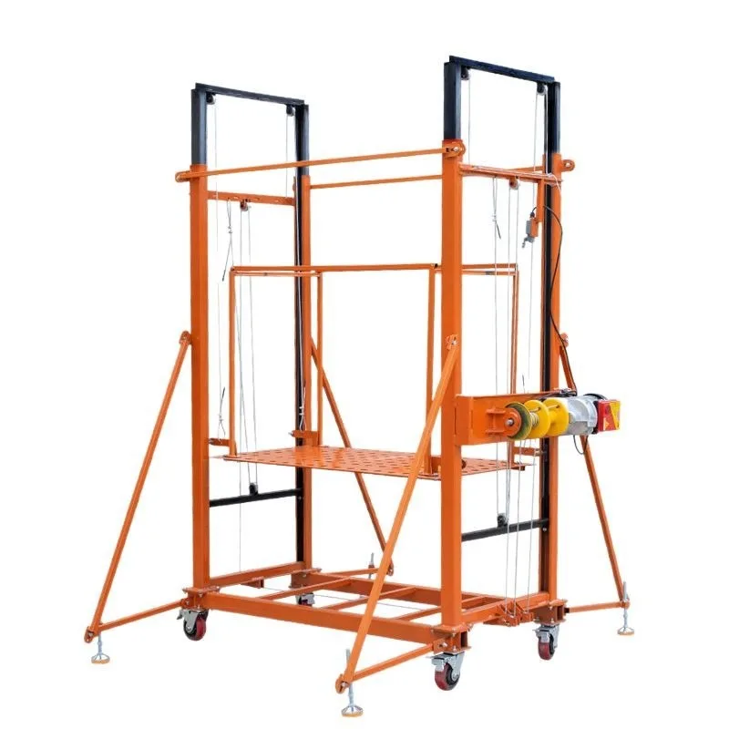 Elevador móvel elétrico do andaime com plataforma dobrável da capacidade de carga de controle remoto 500kg para trabalhos de construção