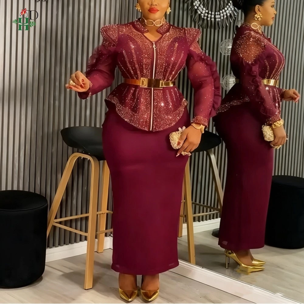 

H & D плюс размер африканские вечерние платья для женщин новая мода Дашики Анкара свадебное вечернее платье элегантное мусульманское платье макси в Турции