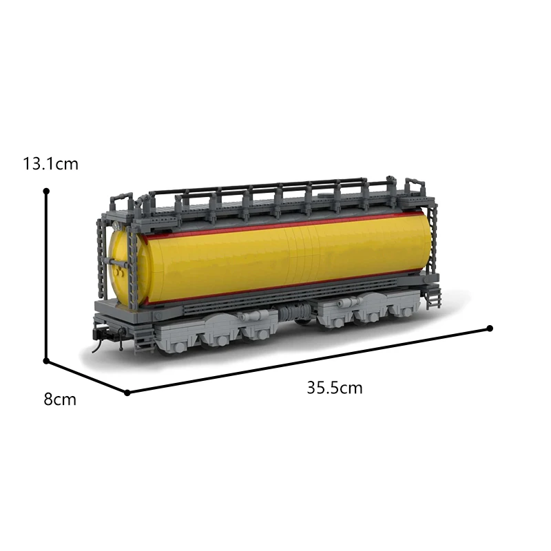 Union Pacific GTEL 8500 Tanker Fuel Tender Building Block Kit Railway Freight Train Truck Car Vehicle Brick Model DIY Kid Toy